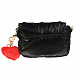 Стеганая сумка с брелоком в форме сердечка, 6х22х20 см Monnalisa | Фото 3