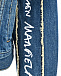 Синяя джинсовая куртка с белым логотипом MM6 Maison Margiela | Фото 4