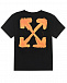 Черная футболка с оранжевым логотипом Off-White | Фото 2