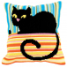 Подушка для вышивания &quot;Черный кот&quot;  | Фото 1