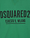 Зеленая толстовка-худи с черным лого Dsquared2 | Фото 5