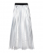Серебристая плиссированная юбка Parosh | Фото 1