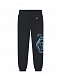 Черные спортивные брюки с голубым лого Philipp Plein | Фото 2