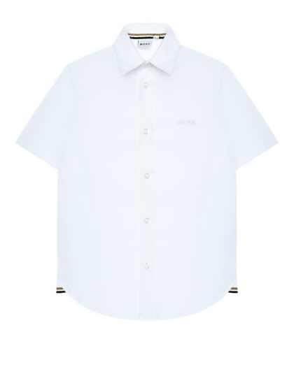 Рубашка с короткими рукавами, белая BOSS | Фото 1
