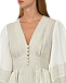 Платье миди с объёмными рукавами, белое Forte dei Marmi Couture | Фото 9