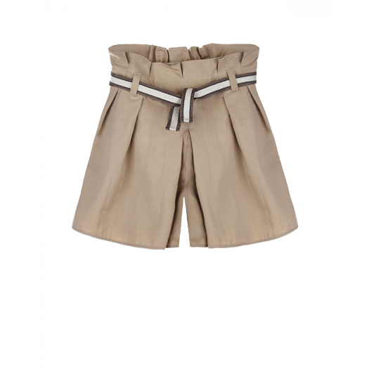 Юбка-шорты с полосатым поясом Brunello Cucinelli | Фото 1