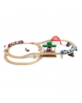 Игровой набор &quot;Двухъуровневая железная дорога с вокзалом&quot; 42 элемента BRIO , арт. 33512 | Фото 1