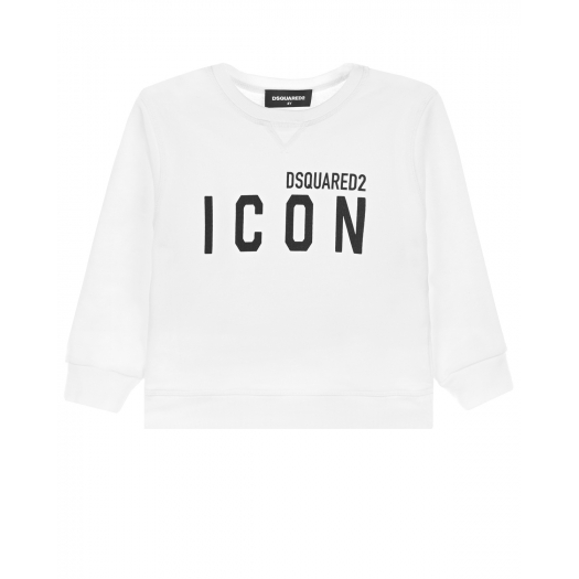 Белый свитшот с принтом &quot;ICON&quot; Dsquared2 | Фото 1