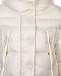 Белый пуховик с мехом на рукавах Moncler | Фото 5