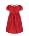 Бархатное платье с кружевным воротником, красное Mariella Ferrari | Фото 1