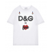 Белая футболка с нашивкой сердце &quot;Love&quot; Dolce&Gabbana | Фото 1