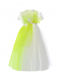 Платье со съёмной передней деталью и пышной юбкой, белое Eirene | Фото 1