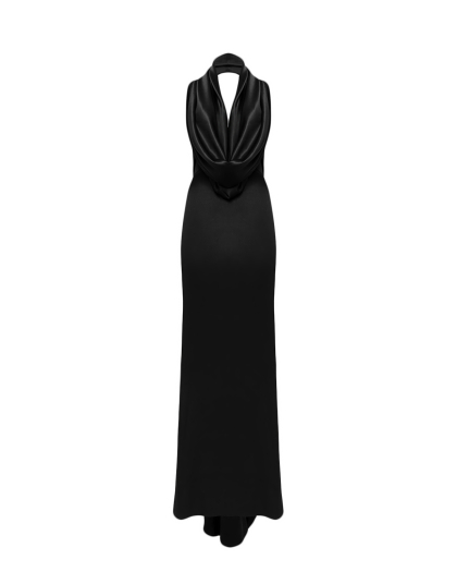 Платье со шлейфом, черное Giuseppe di Morabito | Фото 1