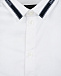 Белая рубашка из поплина с логотипом на воротнике Emporio Armani | Фото 4