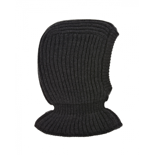 Темно-серая шапка-шлем из шерсти Il Trenino | Фото 1