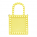 Желтая сумка с заклепками в тон, 13,5x13,5x5,5 см Monnalisa | Фото 1