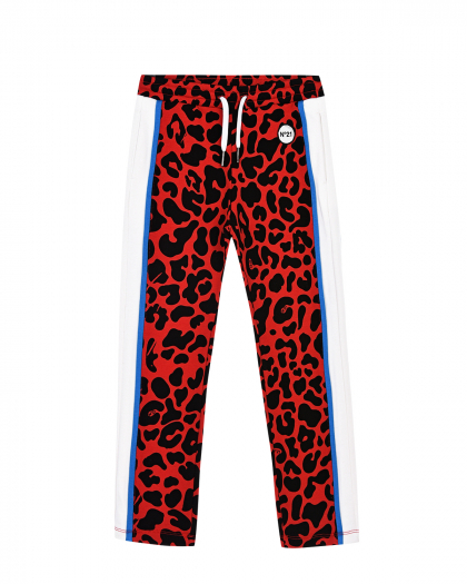 Красные леопардовые спортивные брюки No. 21 | Фото 1