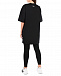 Черное платье-футболка oversize MSGM | Фото 4