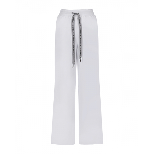Белые брюки с поясом на кулиске 5 Preview | Фото 1