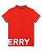 Красная футболка-поло с белым логотипом Burberry | Фото 2