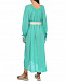 Платье изумрудного цвета с плетеным поясом 120% Lino | Фото 3