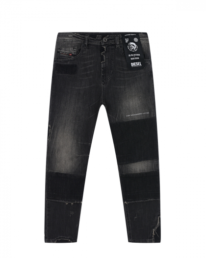 Темно-серые выбеленные джинсы Diesel | Фото 1