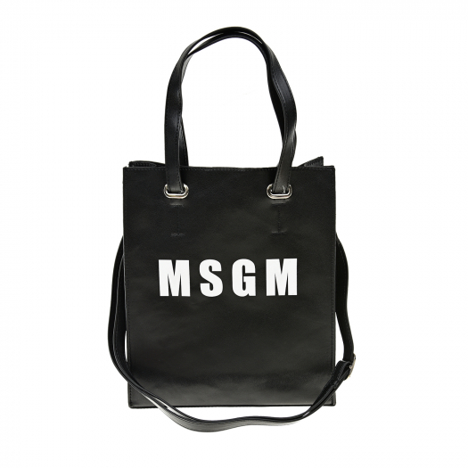 Черная сумка с логотипом 25х29х8 см MSGM | Фото 1