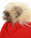 Удлиненная красная шапка с меховым помпоном Il Trenino | Фото 4