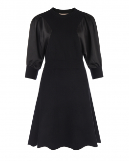 Черное платье с рукавами 3/4 TWINSET Черный, арт. 212TT3151 00006 | Фото 1