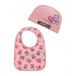 Розовый комплект: шапка и слюнявчик Moschino | Фото 1