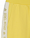 Желтые спортивные брюки с белыми лампасами Monnalisa | Фото 3