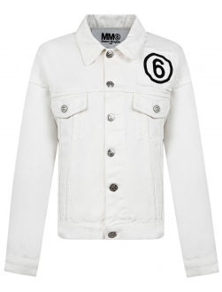 Белая джинсовая куртка MM6 Maison Margiela Белый, арт. M60083 MM046 M6101 | Фото 1