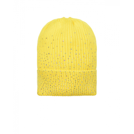 Желтая шапка со стразами Catya | Фото 1
