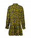 Черное платье с желтым цветочным принтом Philosophy di Lorenzo Serafini Kids | Фото 2