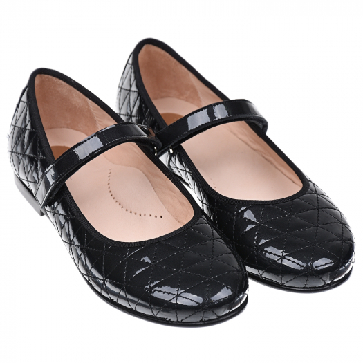 Черные стеганые  туфли с перемычкой Beberlis | Фото 1