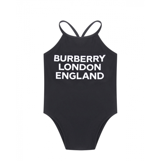 Черный купальник с логотипом Burberry | Фото 1
