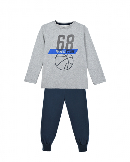 Хлопковая пижама с принтом &quot;баскетбол&quot; Sanetta | Фото 1