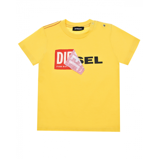 Футболка из хлопка с логотипом Diesel | Фото 1