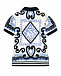 Футболка - поло с узорами и логотип, белая Dolce&Gabbana | Фото 3