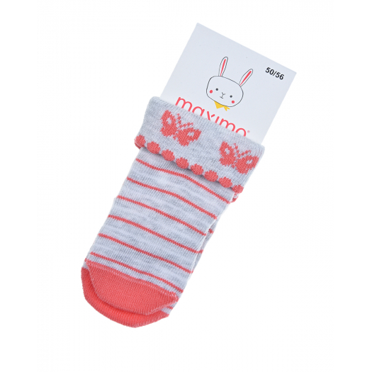 Серые носки с принтом &quot;Бабочки&quot; MaxiMo | Фото 1