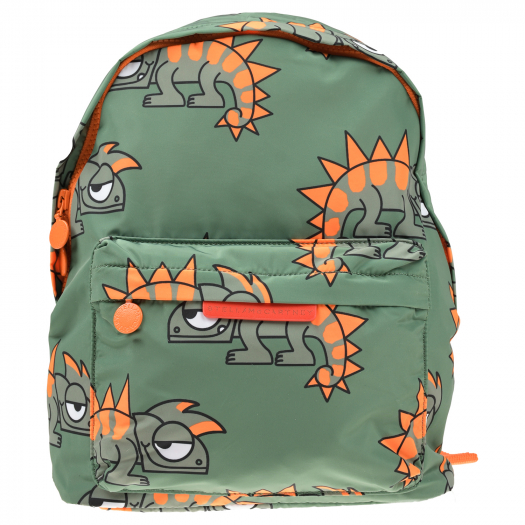 Зеленый рюкзак с принтом &quot;гекконы&quot;, 30х30х10 см Stella McCartney | Фото 1