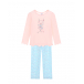 Пижама с розовым лонгсливом и голубыми брюками Sanetta | Фото 1