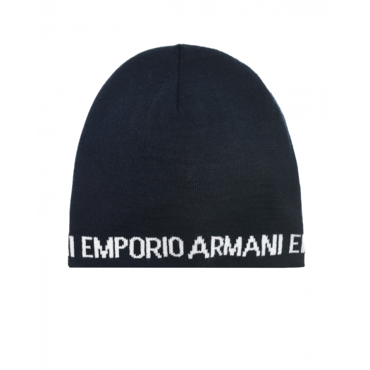 Шерстяная шапка с логотипом Emporio Armani | Фото 1