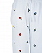 Белые брюки с цветочной вышивкой  | Фото 6