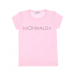 Розовая футболка со стразами Monnalisa | Фото 1