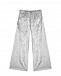 Серебристые широкие брюки Genny | Фото 3