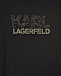 Толстовка с золотистым логотипом Karl Lagerfeld kids | Фото 3