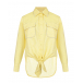 Желтая рубашка со стразами и завязкой Forte dei Marmi Couture | Фото 1