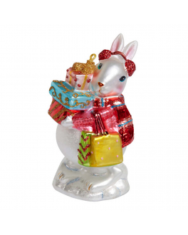 Подвеска Кролик с подарками (стекло) 6,5х7х13,5 см Holiday Classics , арт. 03961 | Фото 2