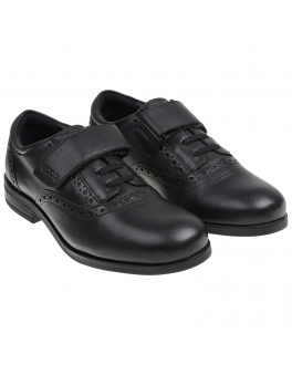 Низкие черные ботинки с перфорацией Ecco Черный, арт. 702373/01001 BLACK | Фото 1